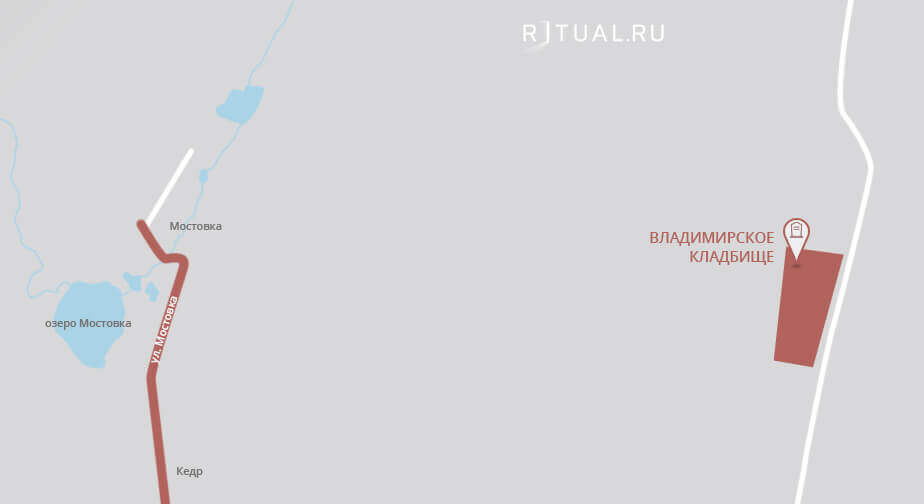 Владимирское кладбище на карте